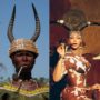 Picture of a Batammariba woman placed sided by side that of Musician Beyonce