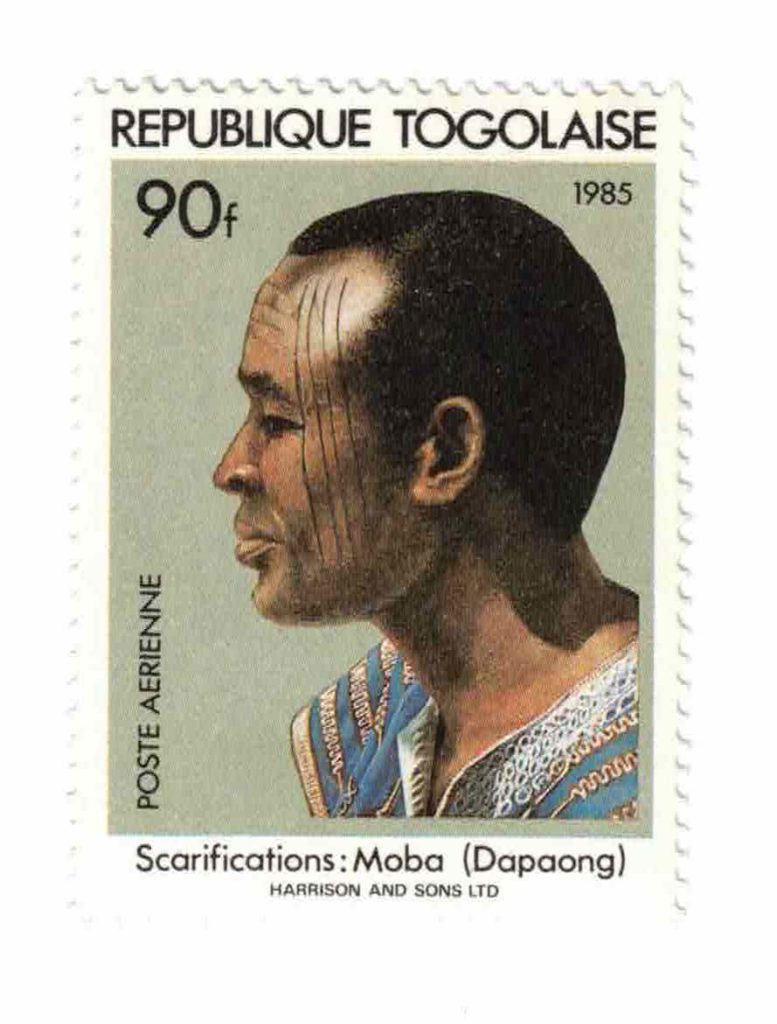 Postal Stamp of Moba scarifications